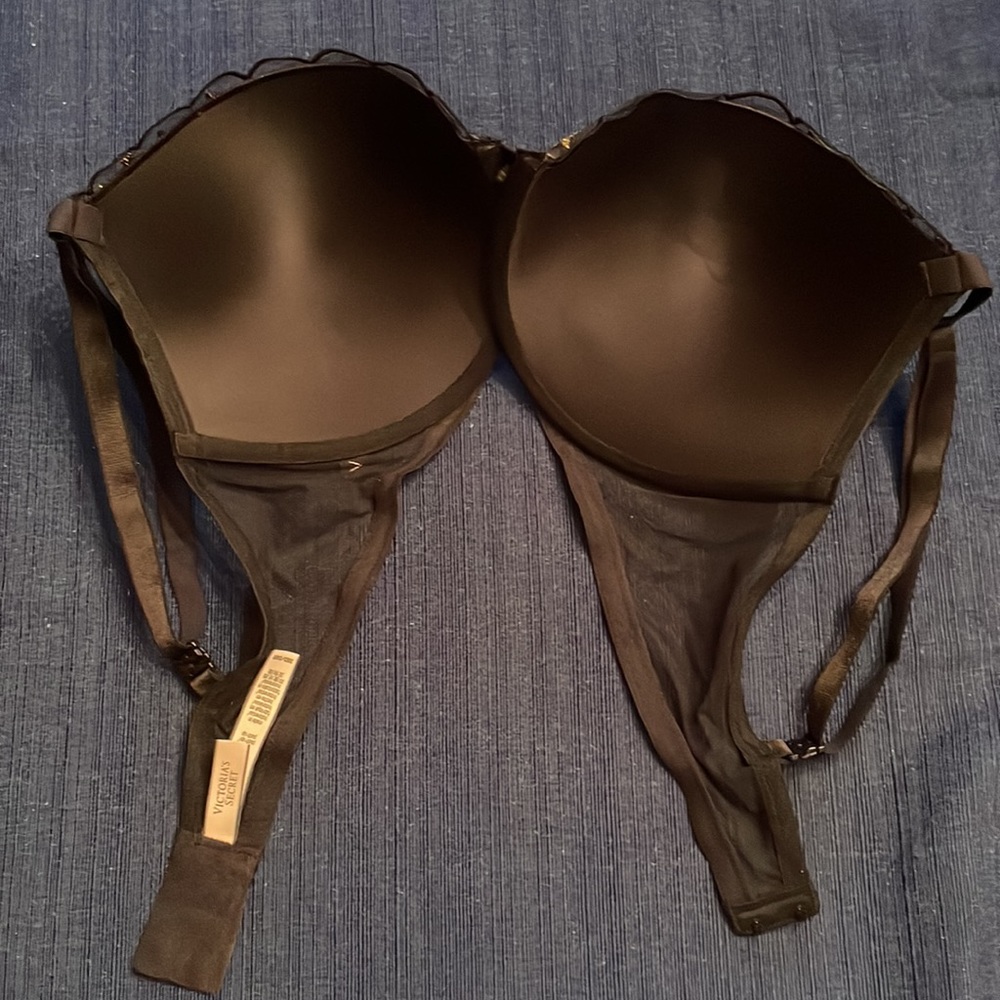 NWOT Victorias Secret 38D Star Pattern Push up bra adj straps with crossback - Picture 3 of 9